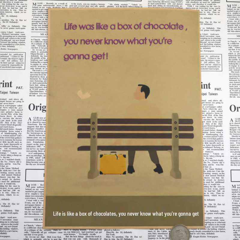 Kostenloser Versand Forrest Gump Klassischer Filmplakat Retro Kraftpapier Dekor