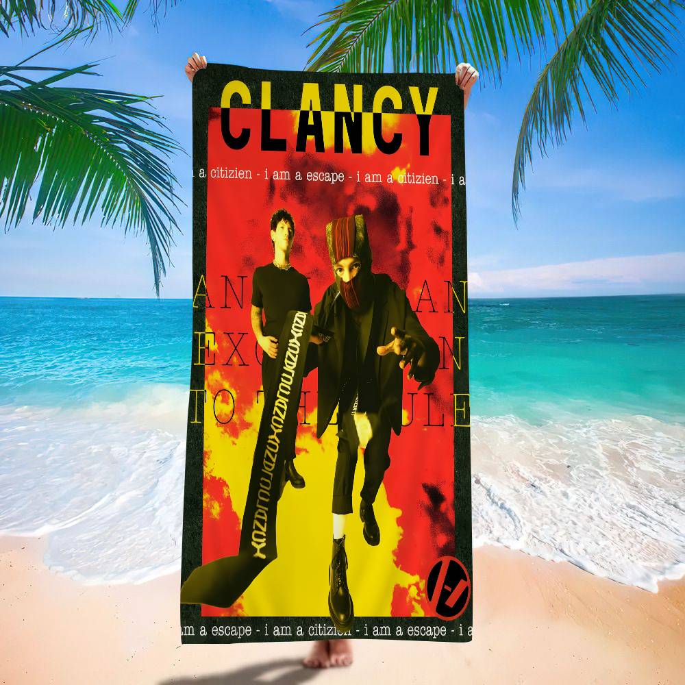 T-Twenty One Pilots Band Microfiber Printed Beach Towel Mountain Climbing Yoga Beach Swimming Running Absorbent Soft Towel