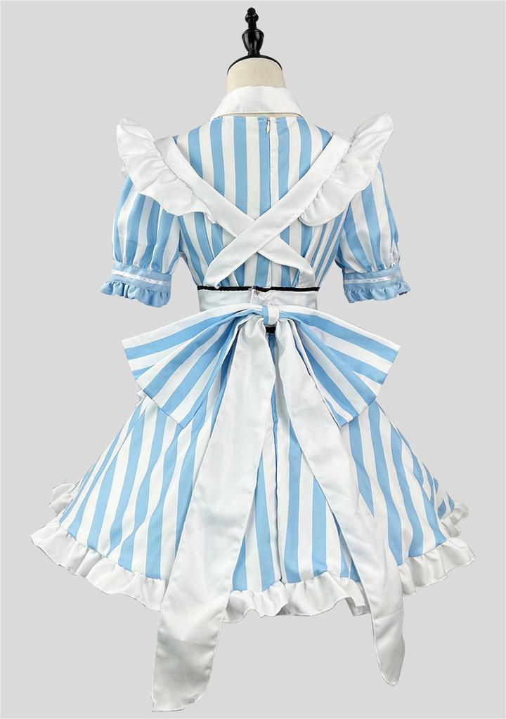 Maid Chinese Chinese cosplay Lolita free XL [EIDEFE] outfit, dress, style, costume, costume, lingerie, babydoll, size, set, blue,