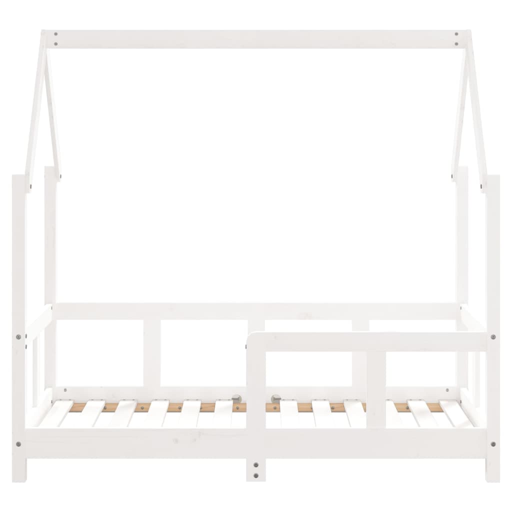 Kids  Bed White 70 x 140 cm Solid Pine Wood