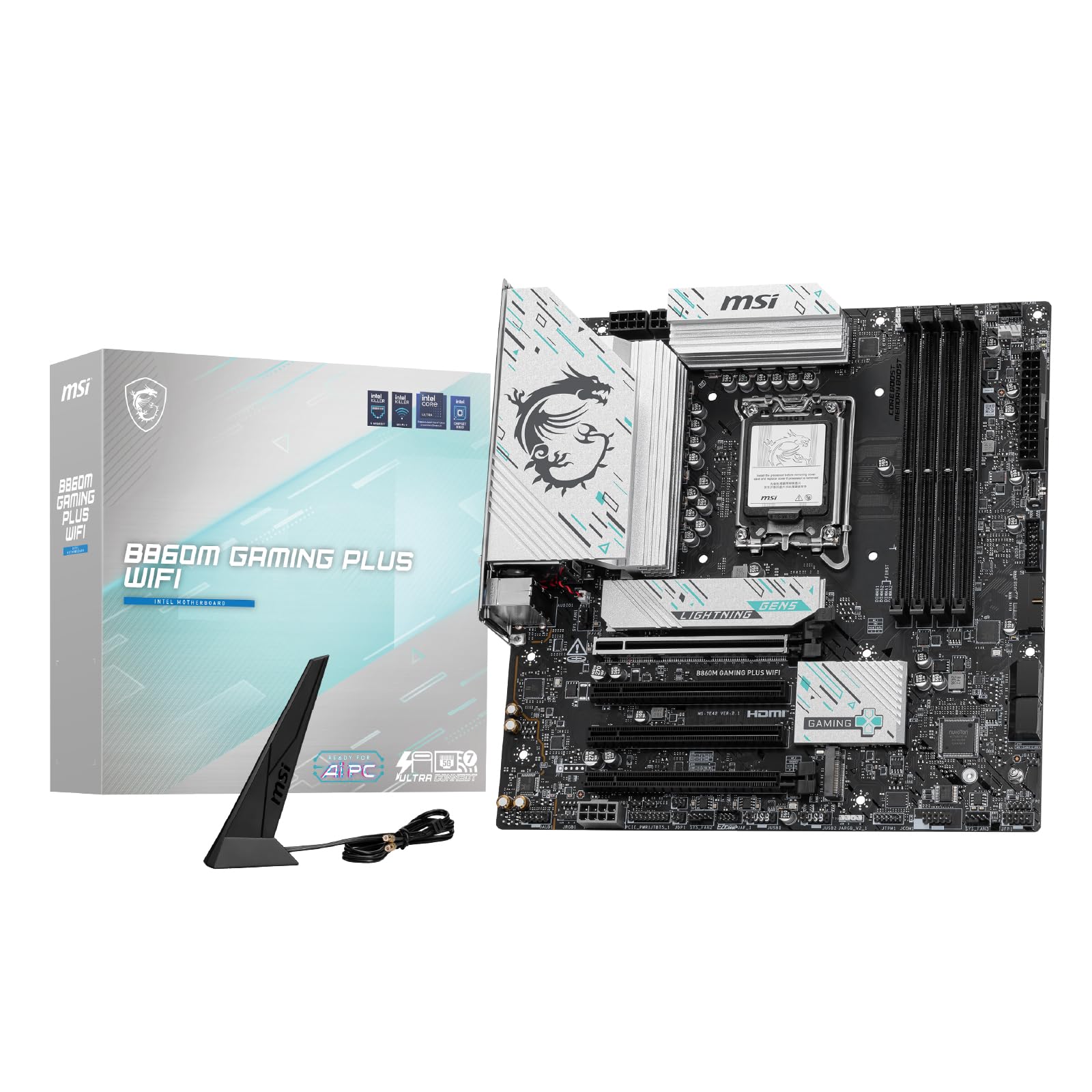 

MSI B860M GAMING PLUS WIFI Micro-ATX Motherboard MB6686