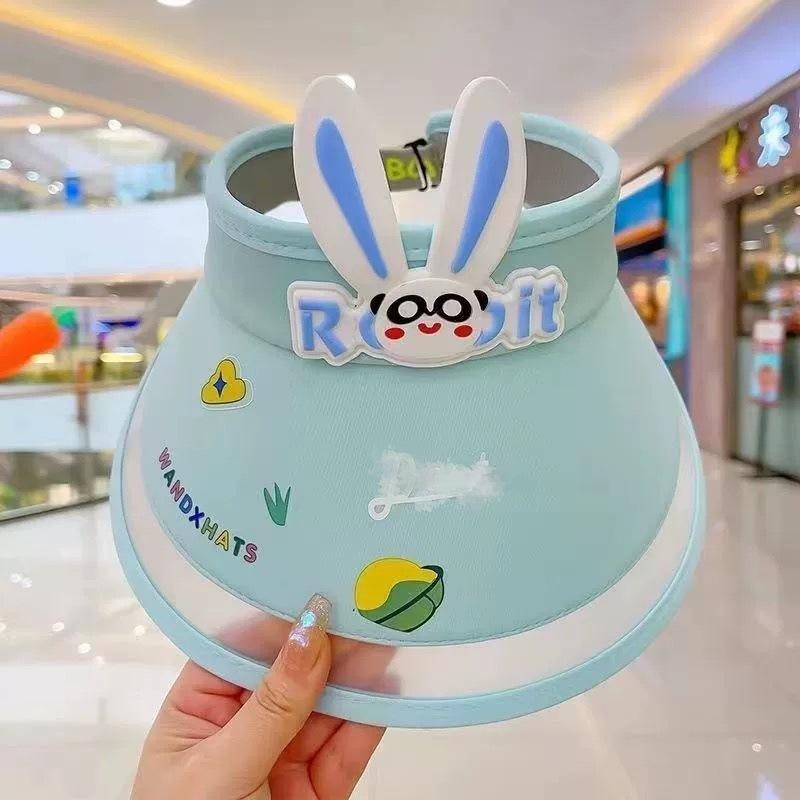 Kinder-Sonnenschutzhut mit Ventilatorhut UV-Mädchen leerer Oberteil-Sonnenhut Wiederaufladbarer Sonnenschutzhut Großer Schirm