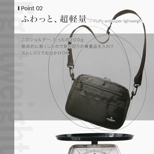 [BLUE SINCERE] Men's Water-Repellent, Lightweight Shoulder Bag with 7 Pockets, Flapless Design, Crossbody/One-Shoulder Bag, Anti-Magnetic, RFID, and A
