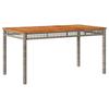 Vidaxl 4-Cz. Garden Furniture Set, Cushions, Grey PE Rattan