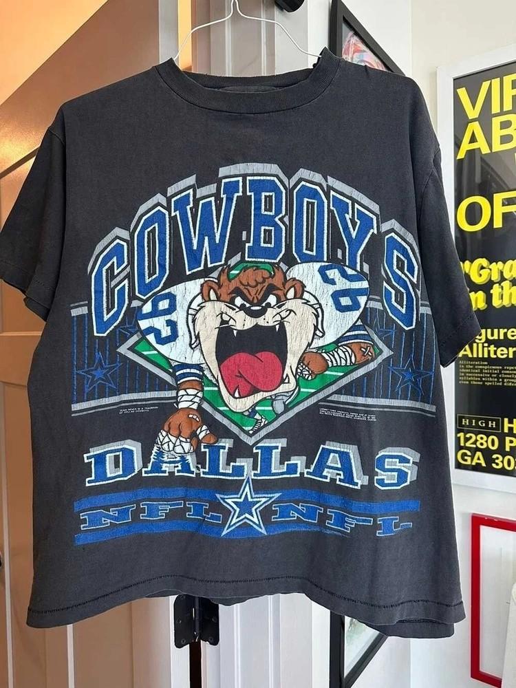 Vintage Dallas Cowboys Taz 90s NFL Looney Tunes Shirt Unisex Men Women Unisex T-Shirt XL
