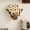 Plastic Sheep Toilet Roll Holder Wall Hanging Holds 12 Rolls Paper Towel Holder Space Saving Towel Roll Holder Home Accessories