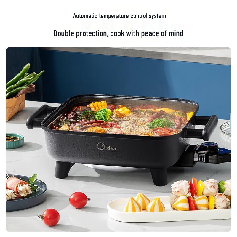 Midea 6L Multi-function Electric Hot Pot & Stir-Fry Cooker CN plug (adapter included)