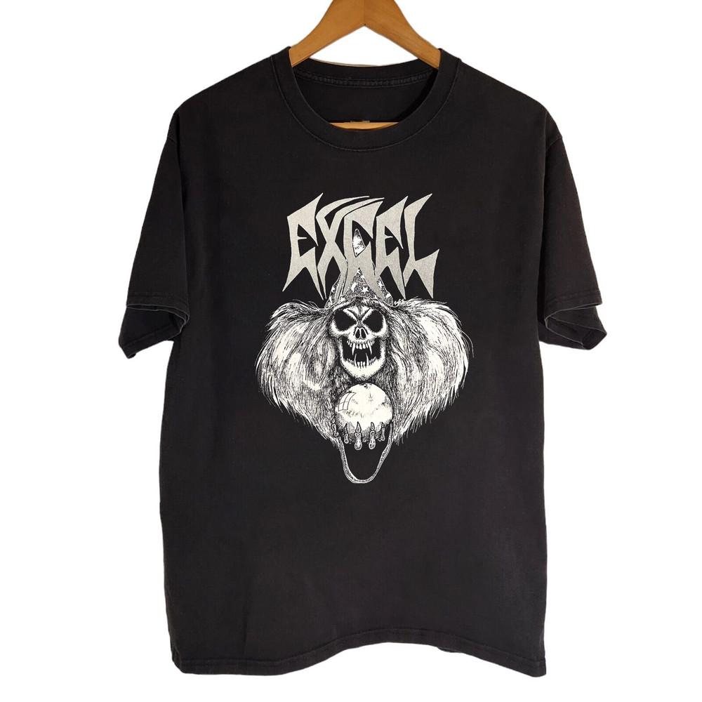 

Vintage Excel Band Short Sleeve Cotton Black All Size T-Shirt Unisex T-Shirt XXXXL