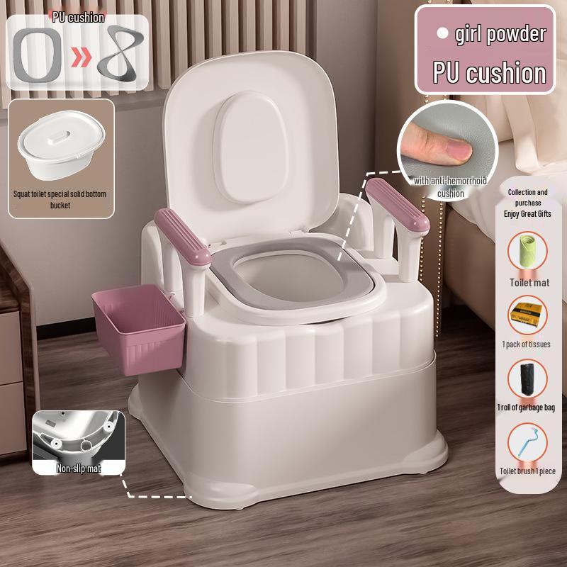 Portable Commode Chair for Adults: Ideal for Elderly, Pregnant Women, and Indoor Use