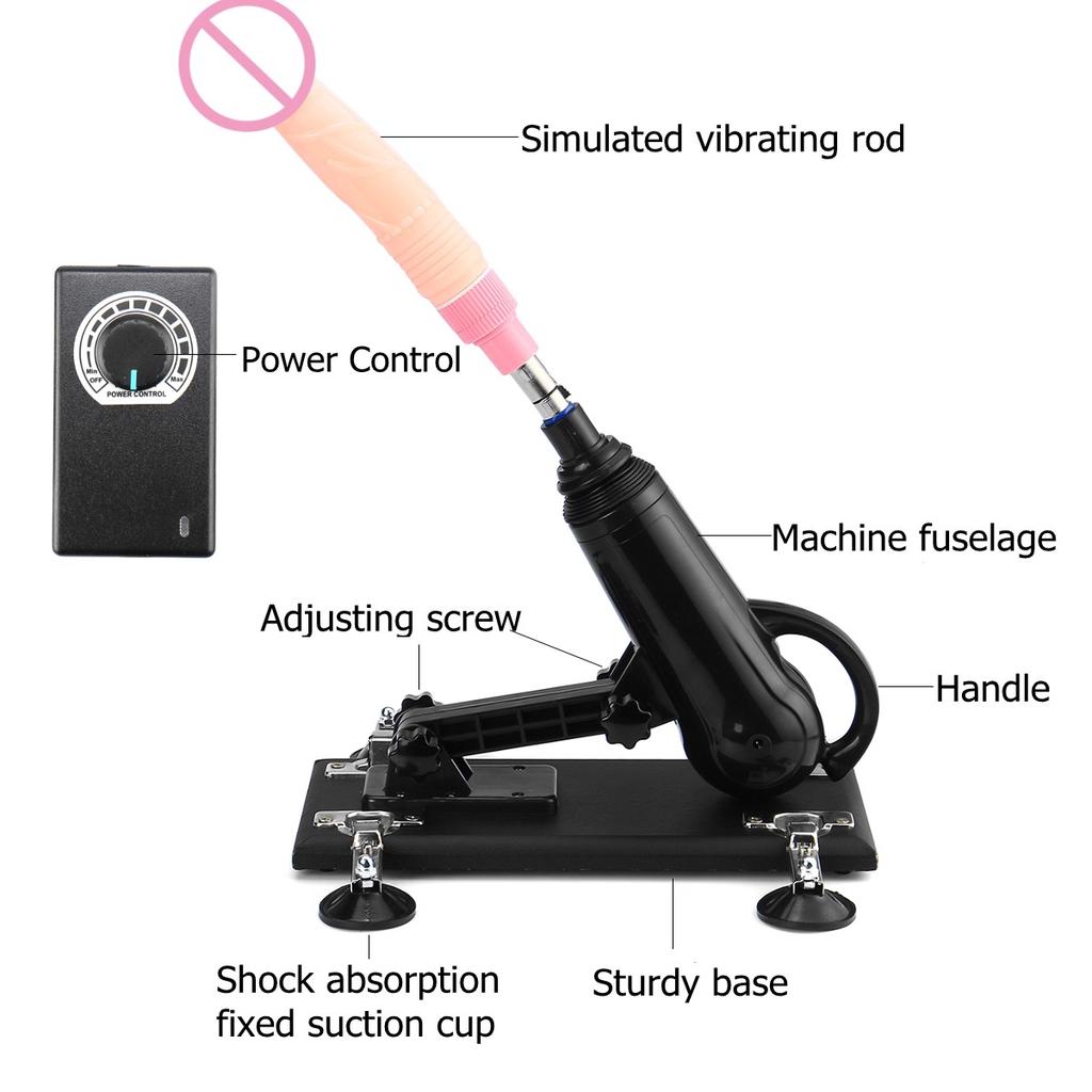 Cannon Machine Automatická teleskopická simulace Dildo Ženský masturbační vibrátor Sexuální hračky pro dospělé