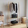 VidaXL Porte-vêtement avec étagères 96x45,5x150,5 cm bambou, porte-manteau, porte-manteau avec étagère, porte-vêtements avec 4008908