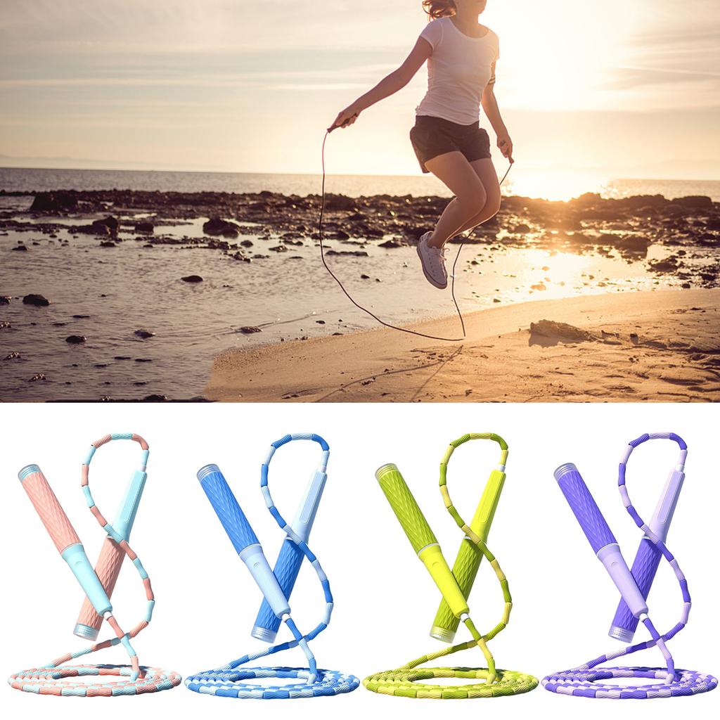 Jump Rope Adjustable Length Tangle Free Segmented Beaded Skipping Rope Fitness Jumping Rope for Kids Men and Women
