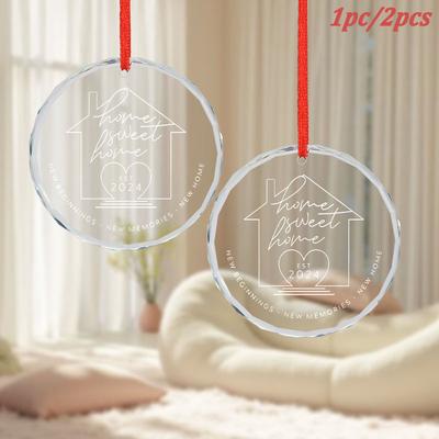 1pc/2pcs House Warming Gifts for New Home Housewarming Christmas Ornaments for Decorations First Christmas In Our New Home Gift Ideas