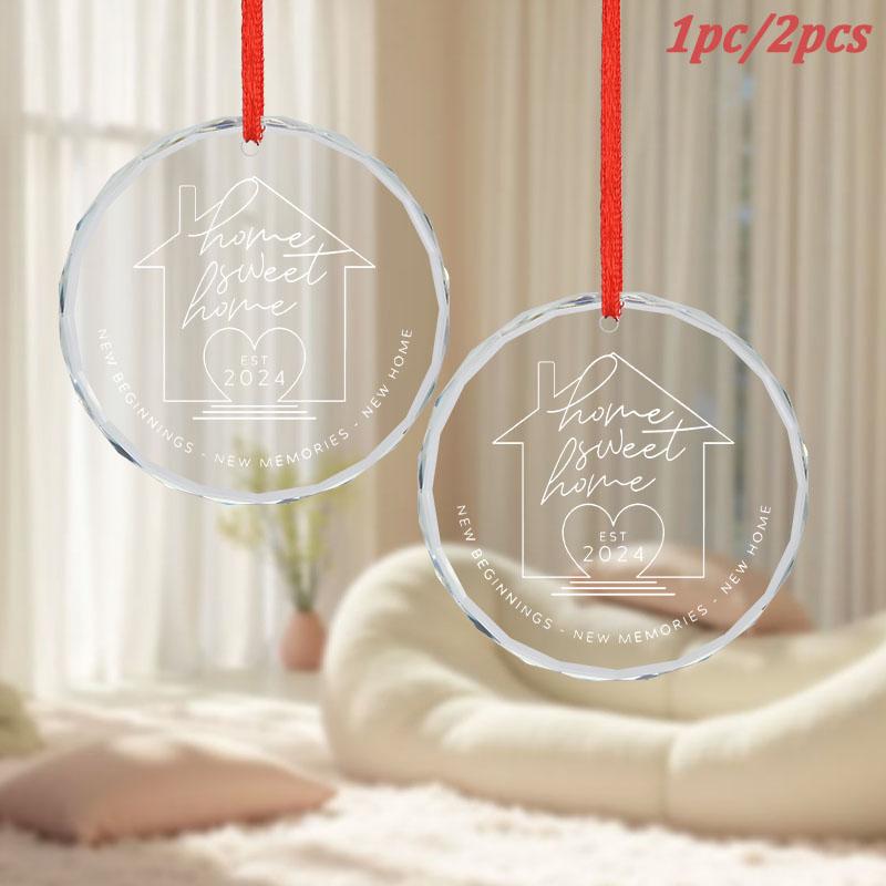 1pc/2pcs House Warming Gifts for New Home Housewarming Christmas Ornaments for Decorations First Christmas In Our New Home Gift Ideas