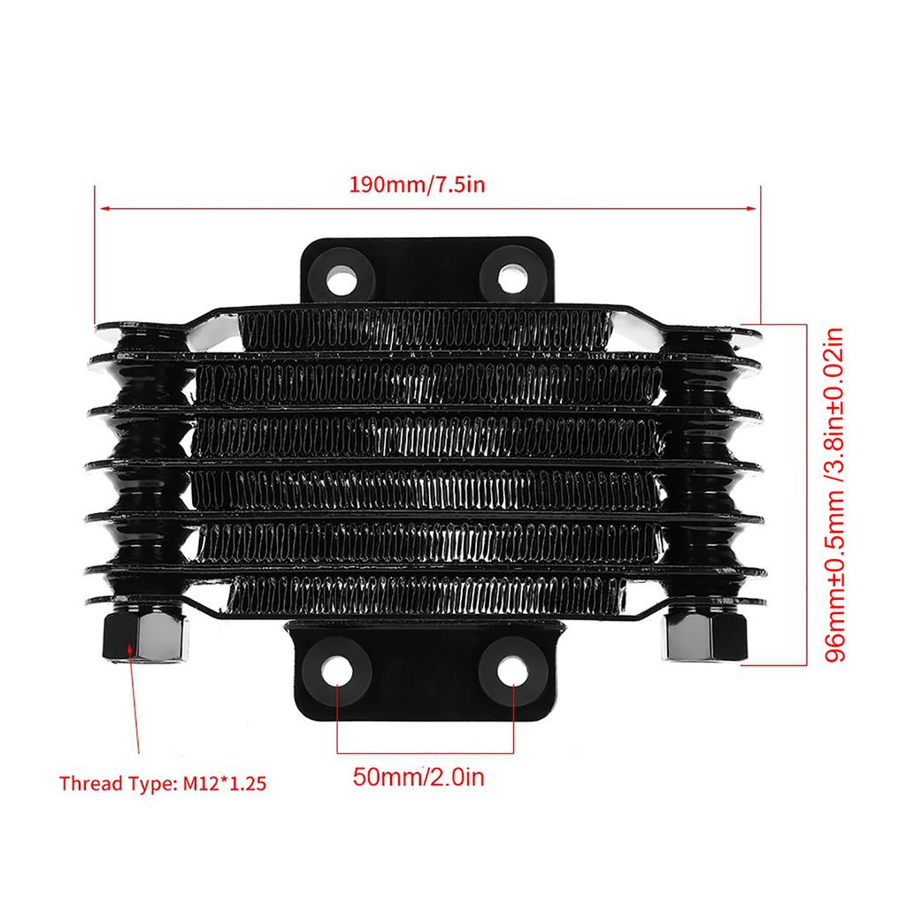 Aluminum 85ml Engine Oil Cooler Cooling   for 100 -250  Motorcycle Dirt Bike ATV Black