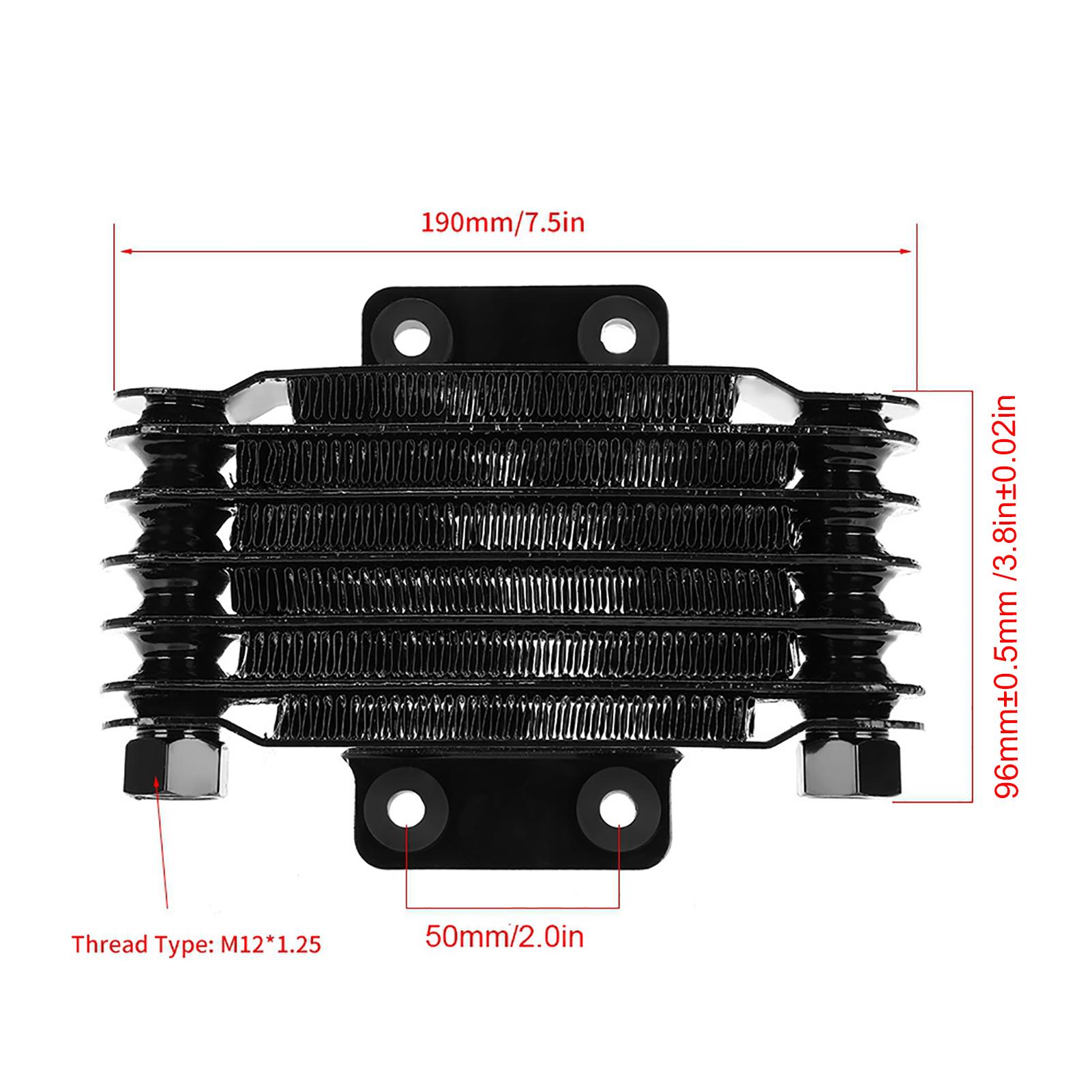 

Aluminum 85ml Engine Oil Cooler Cooling Radiator for 100CC 250CC Motorcycle Dirt Bike ATV Black чёрный