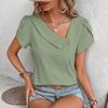 Blusas Casuales Slim de Color Sólido Para Mujer Moda Verano Vintage Camisas y Blusas Elegantes Juveniles Femeninas