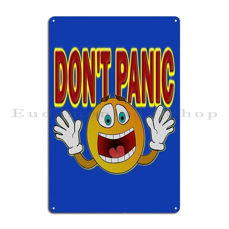 Keine Panik Metallschild Poster Druck Kino Wanddekor Kino Küche Blechschild Poster
