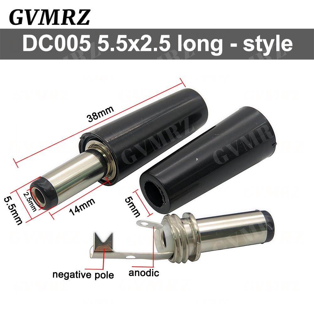 10PCS DC Connectors 5.5x2.1mm 3.5x1.3mm DC Power Plug Male Female Jack Socket Panel Mount DC Power Adapter Connector 5.5*2.1