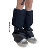 Women Japanese Punk Buckle Strap Leg Warmers Harajuku Aesthetic Streetwear Baggy Loose Denims Leg Sleeve Foot Covers