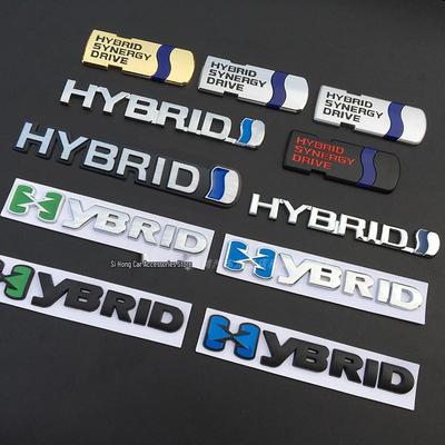 Kovové loga hybridních vozů pro Camry, Reiz, Corollu, Levina - HYBRIDNÍ samolepky