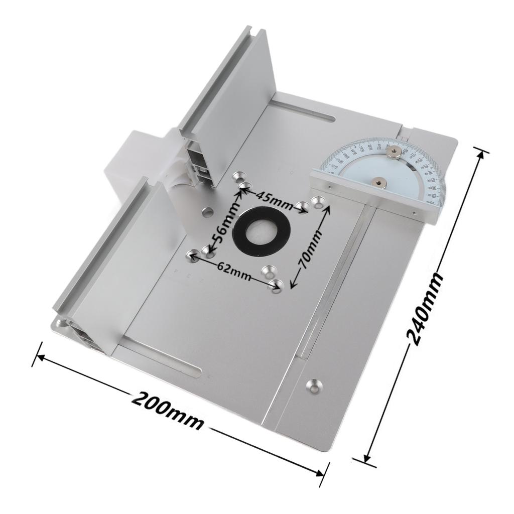 Router Table Insert Plate Double Hole Aluminum Alloy Wood Milling Flip Board for Electric Trimming Engraving Machine