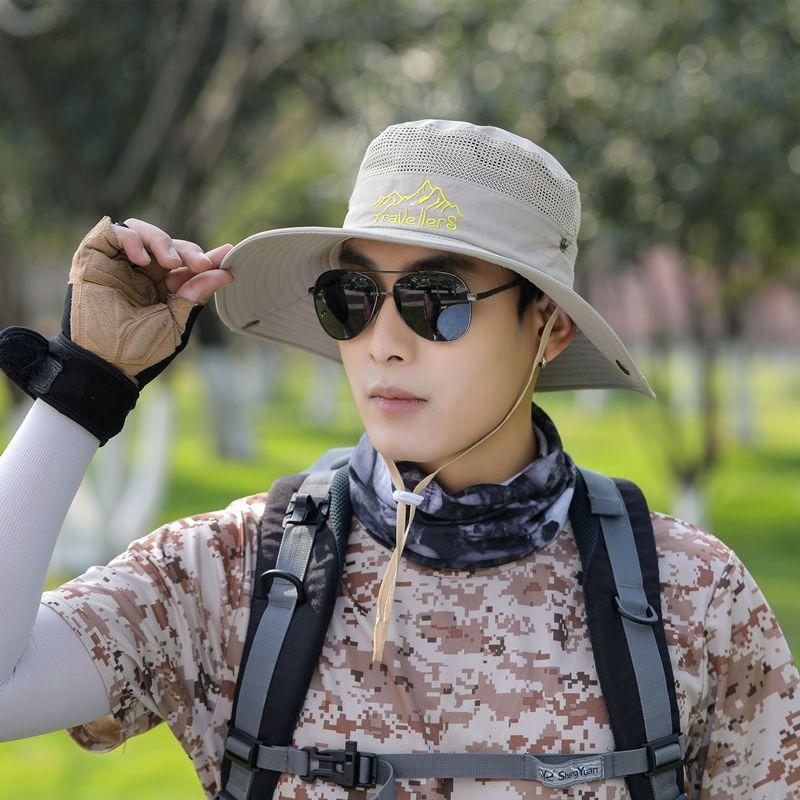 Sunscreen hat men's fishing hat summer bucket hat outdoor climbing sun hat face cover UV protection sun hat