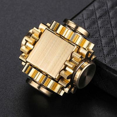Cubo de mano dorado 3D Gear Fidget Spinner R188, rompecabezas populares coreanos