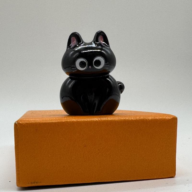 1/6Pcs Cute Kitten Desktop Room Decor Figurine Miniature Cartoon Black Cat Micro Landscape Resin Ornaments For Home Decoration