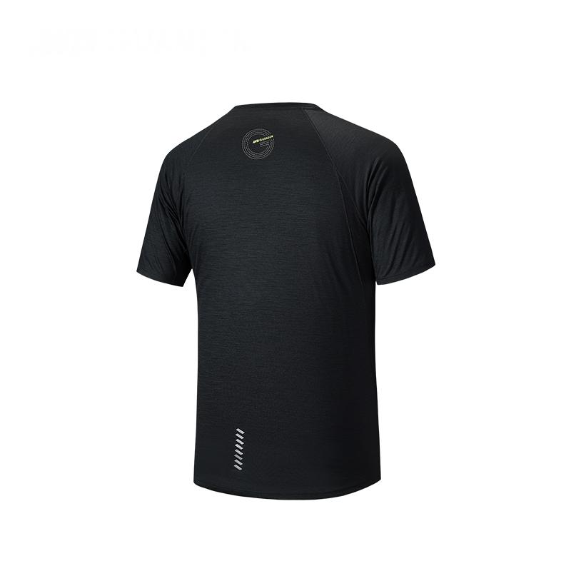 ANTA T Shirts Men's Black Crew Neck Moderate Straight Fit 152530114-5