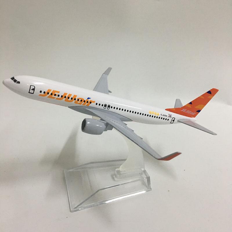 Jason Tutu 16cm Korea Jejuair Airlines Boeing 737 Model Airplane Diecast Metal 1/400 Scale Planes