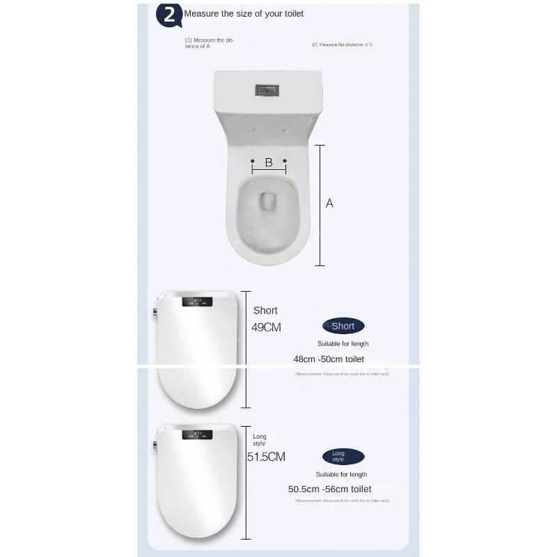 Intelligent Remote Control Toilet Lid with Dryer: Adjustable Water & Wind Temperature, Universal Fit for Bathroom, Smart Constant Temperature