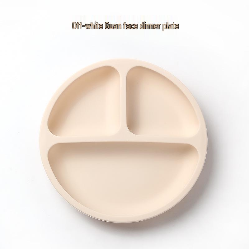 Silicone Bear Suction Baby Plate - Anti-Fall, Compartmented Self-Feeding Bowl