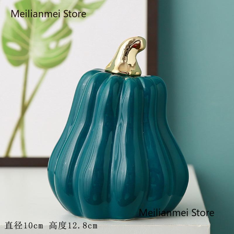 Ceramic Pumpkin Ornament Figurines Bedroom Living Room Wedding Gift Creative Home Accessories Craft Ceramic Sculpture Home Decor