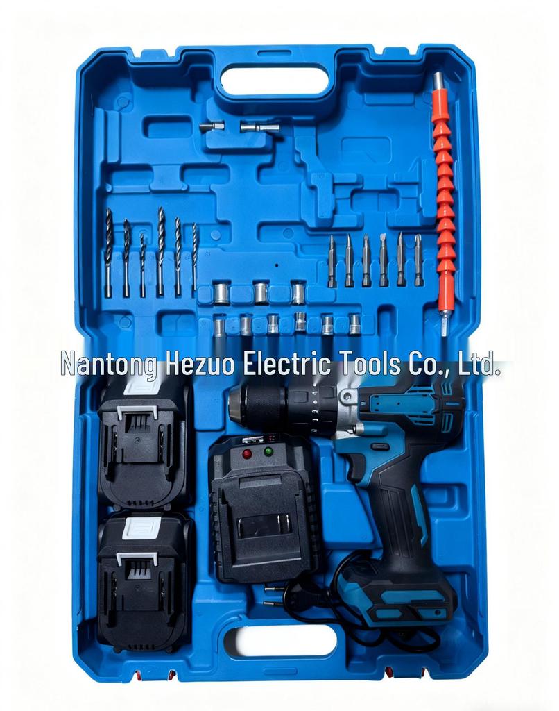 Brushless Lithium Battery Multi-functional Electric Drill & Screwdriver with Pistol Grip and Three-speed Impact Mode