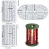 HY 3pcs/kit Combined Christmas Lantern Resin Mold Silicone Square Round Christmas Tealight Candle Holder Mold for Home Decor