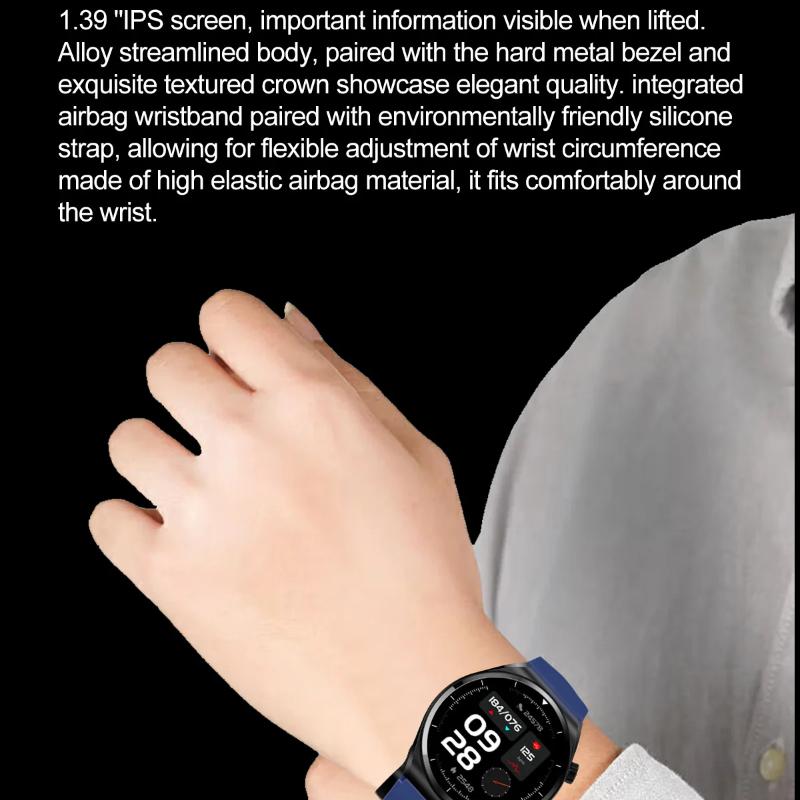 2025 NEW GT5 Smart Watch Air Pump Sphygmomanometer Heart Rate Thermometer Airbag Wristband Call Reminder Health Watch