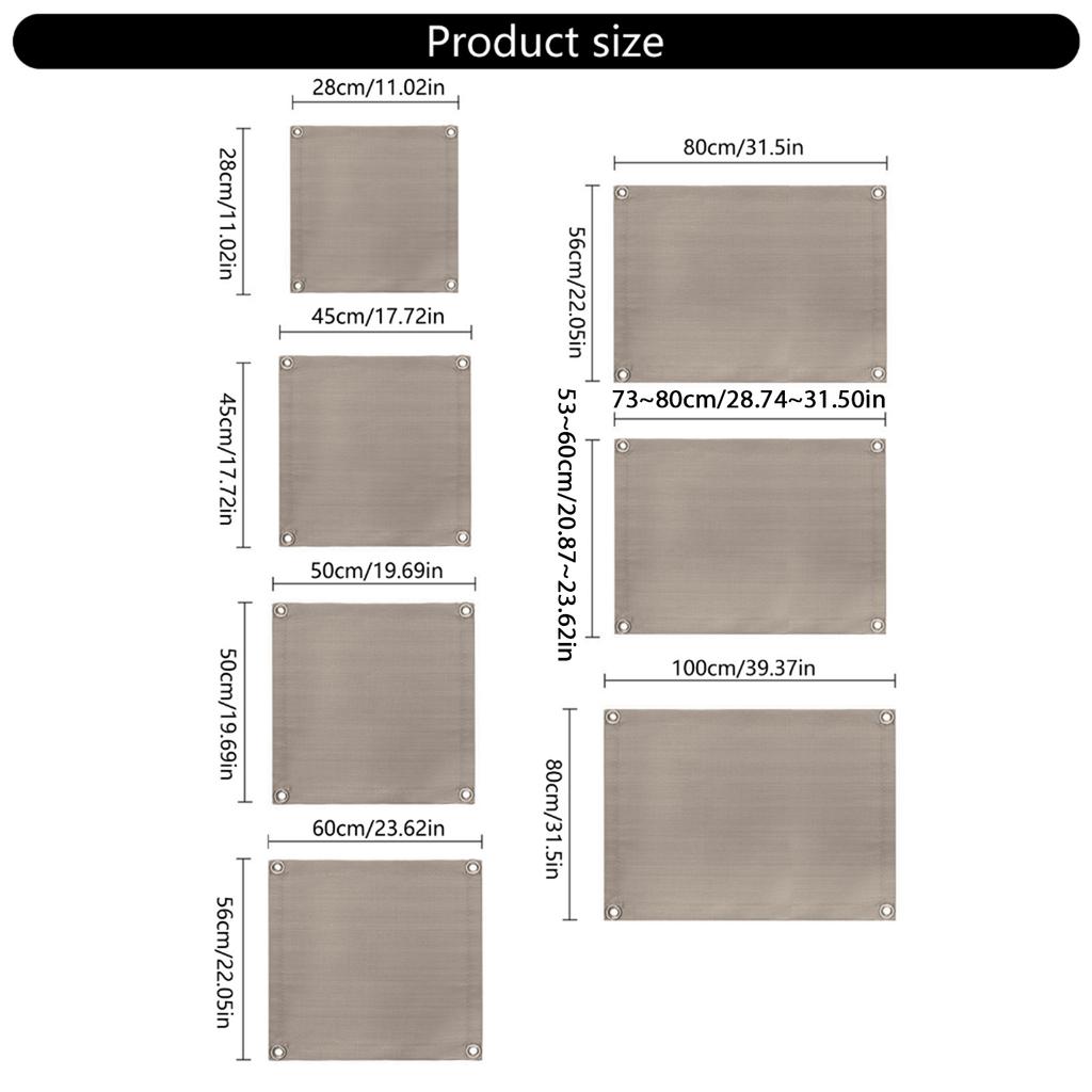 Foldable Heat Resistant Flame Retardant Blanket Fireproof Mat for Barbecue and Camping Floor Protector Insulation Pad