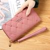 Pu Leather Long Wallet For Women With Zipper And Multifunction Storage For Daily Use