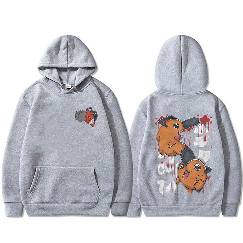 Anime Chainsaw Man Hoodie Cartoon Funny Denji Pochita Print Hooded Tracksuit Men Women Fashion Casual Oversized Pullover Hoodies
