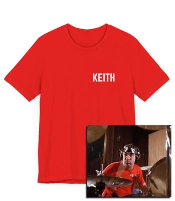 Keith T-Shirt - Classic Rock Shirt for Music Fans, Rock and Roll Fan Apparel, Drummer Gift Idea, Unisex Jersey Tee, Famous Drummer, Drums