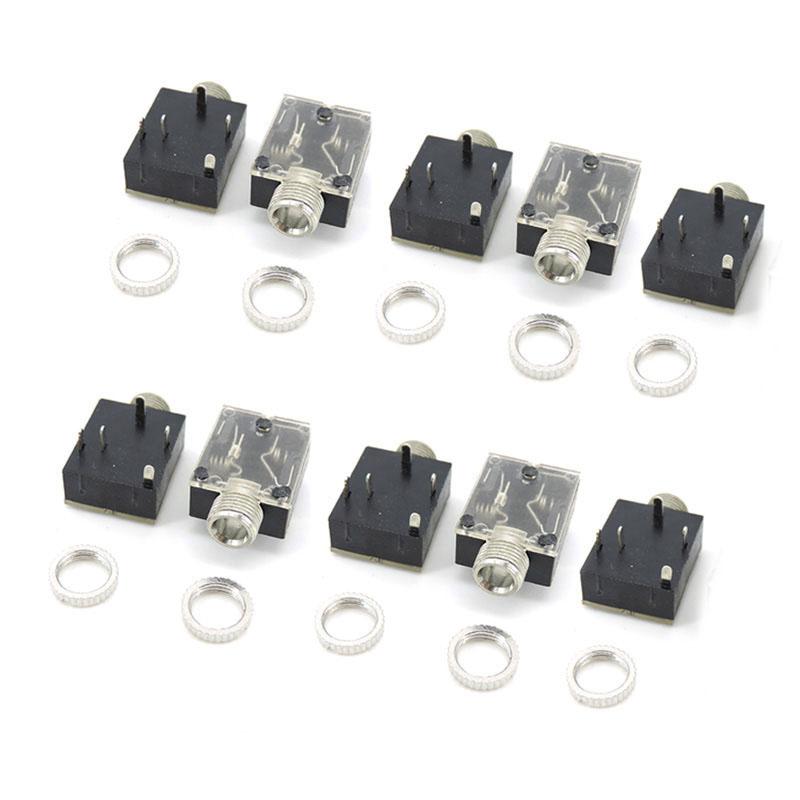 PJ-324 3.5mm Female Headphone Jack 5 Pin PCB Mount Stereo 3pole Audio Plug Power Socket Connector Headphone Jack for PC
