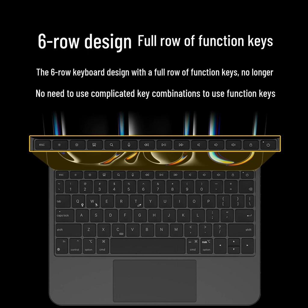 Compatible iPad Magic Keyboard A16 Aluminum Alloy Air 11 Magnetic Pro11 Tablet Case 10th Gen Protective Cover.