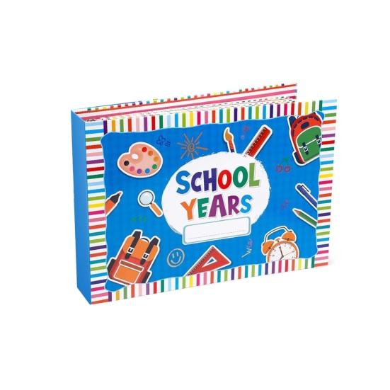 

School Memory Book Scrapbook for Kids Photo And Artwork Organizer Preschool to High School Keepsake Album 1pc