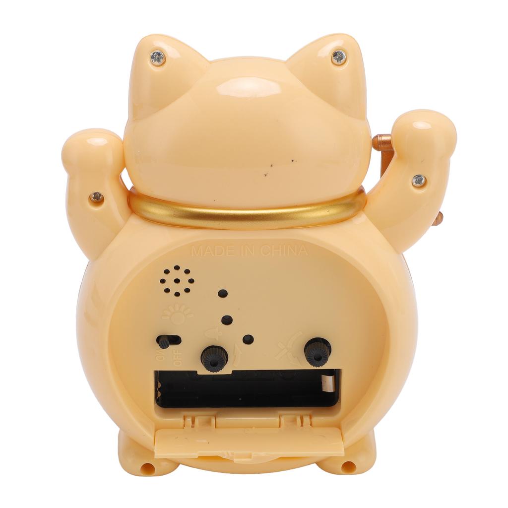 1Pc Lucky Cat Clock Accurate Plastic Cute Cartoon Good Lucky Cat Alarm Clock for Home
