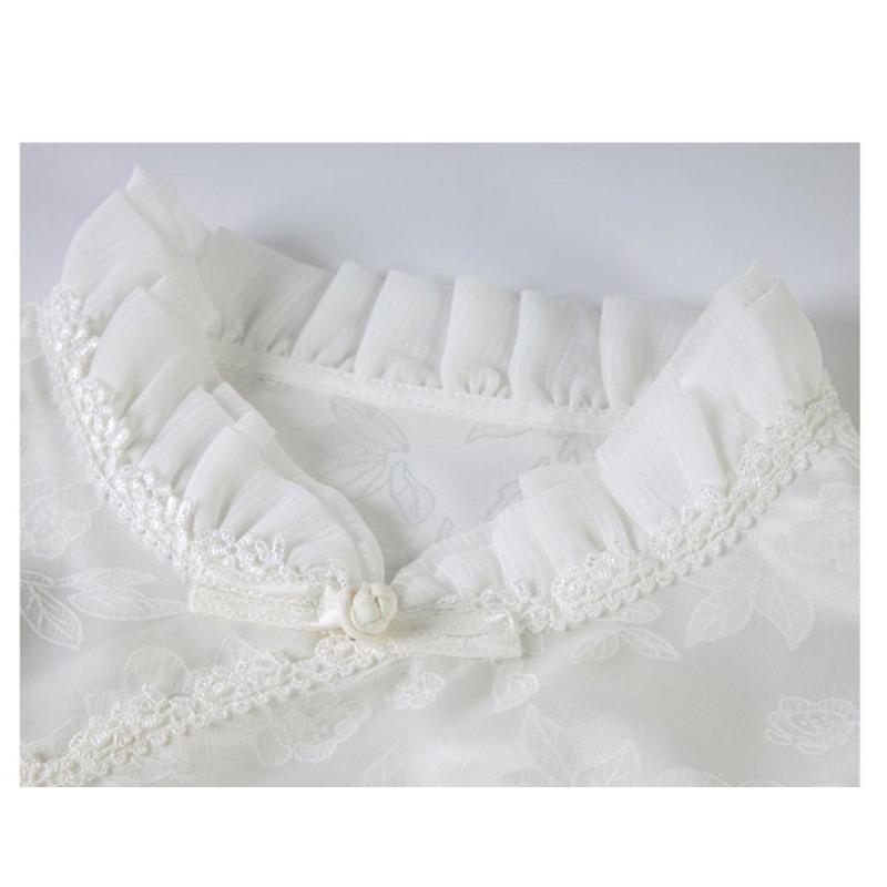 Chemisier à boucle avec peinture à l'encre chic pour femme - Ourlet irrégulier, haut de style estival avec manches en mousseline