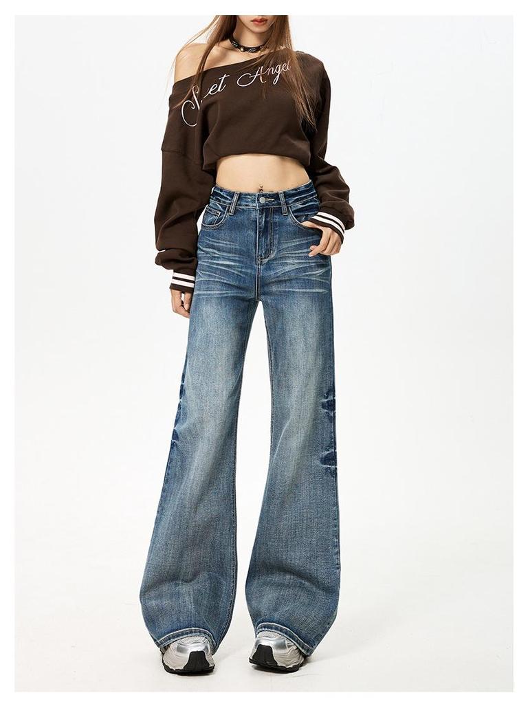 Dammode Jeans med mikro-utsvängd benvidd - Icke-klistriga, slimmande, höst-/vinterdesign