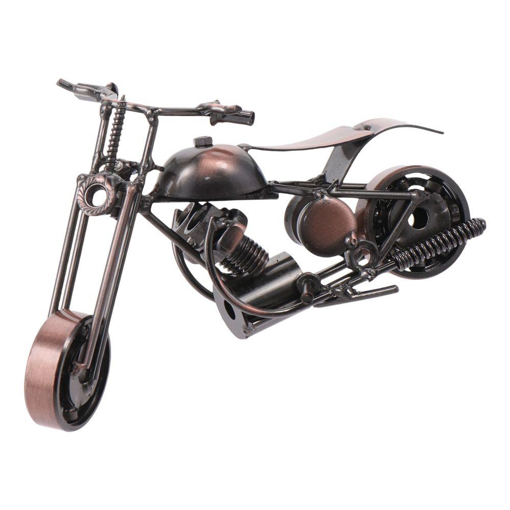 Metal Motorcycle Model Bronze Vintage Motorcycle Sculpture Unique Multifunctional Decoration Mini Motorcycle Motorcycle Lovers