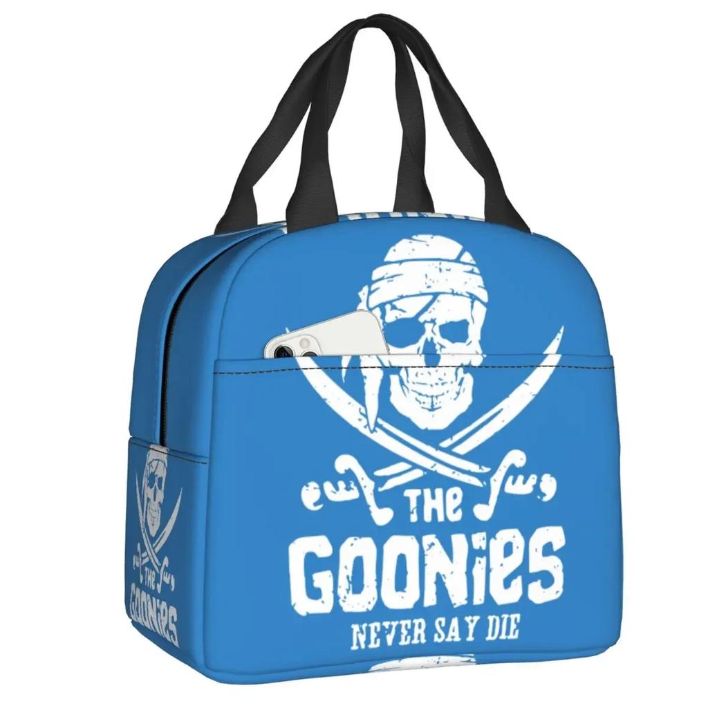 The Goonies Lunch Bag Women Cooler Thermal Insulated Jolly Roger Pirates Skull Lunch Box for Kids School Children Food Bags