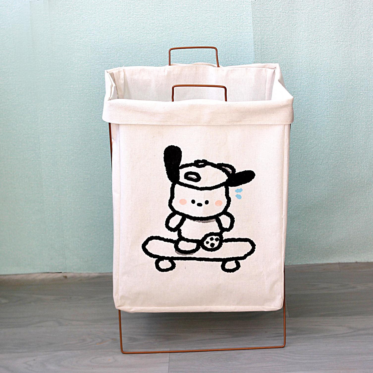 

Складная водонепроницаемая корзина для грязной одежды с железной рамой, большая корзина для белья Small - uncovered